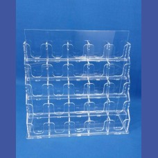 TARJETERO  25 huecos en 5 alturas, para tarjetas verticales de 60 x 85 mm<br>Medidas: 330 x 128 x 265 mm<br>